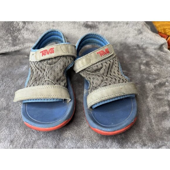TEVA Sandals Kids Psyclone XLT Unisex Navy Hoo & Loop Strappy Blue Sz 10 - Picture 10 of 11